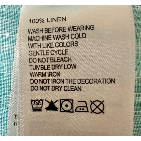 Tommy Bahama Men’s The Lawn Chair Linen Button Down Shirt Small EUC - Picture 6 of 6